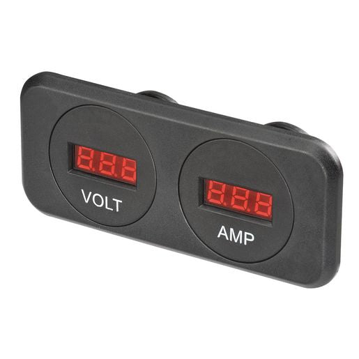 Narva AMP VOLT Meter Twin Socket - 81148BL