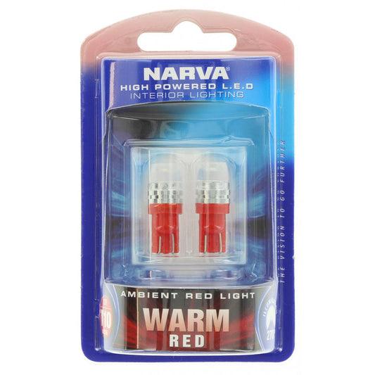 Narva LED Wedge Warm Red Globe - 18068BL