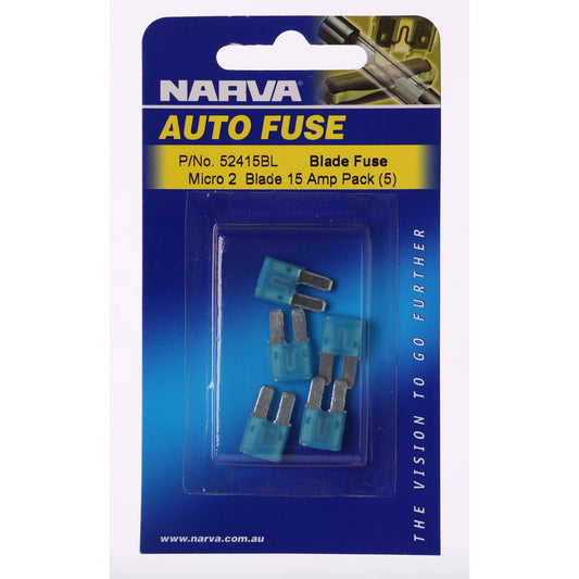 Narva Micro 2 Blade Fuse 15A 5 Pack - 52415BL