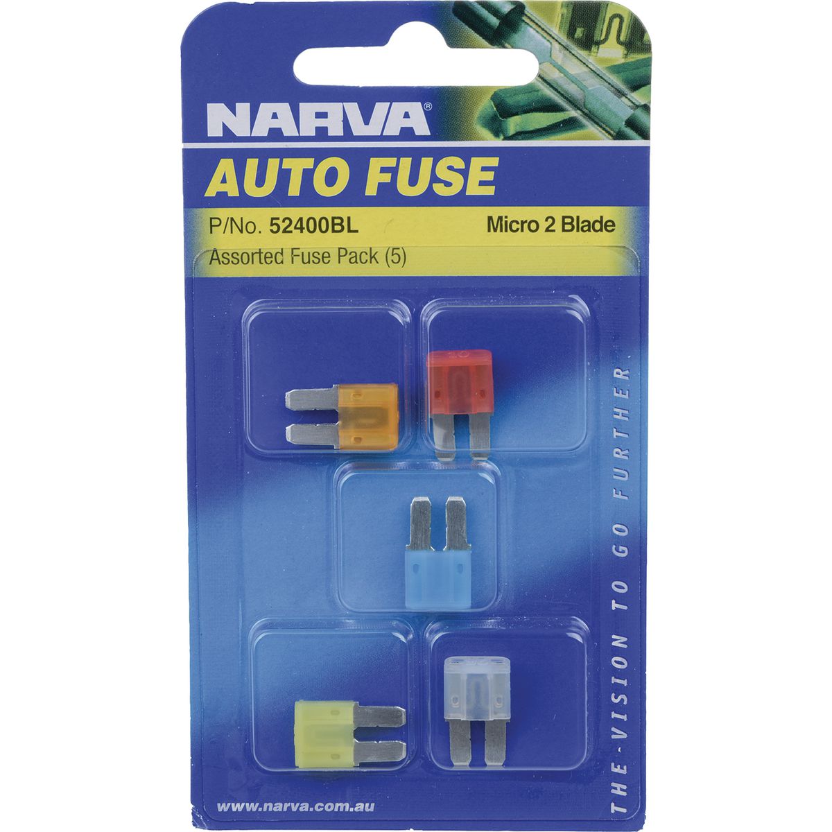 Narva Micro 2 Blade Fuse Assortment 5 Pack - 52400BL