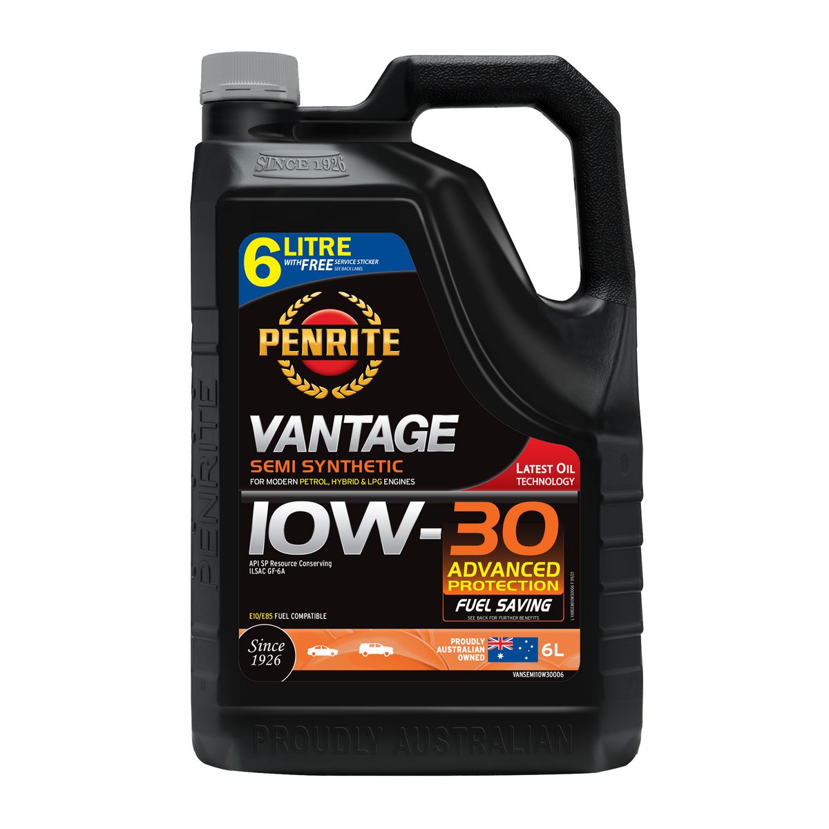 Penrite Vantage Semi Synthetic 10W-30 Engine Oil 6L - VANSEMI10W30006