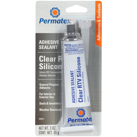Permatex Clear Silicone Adhesive Sealant 85g - PX80050