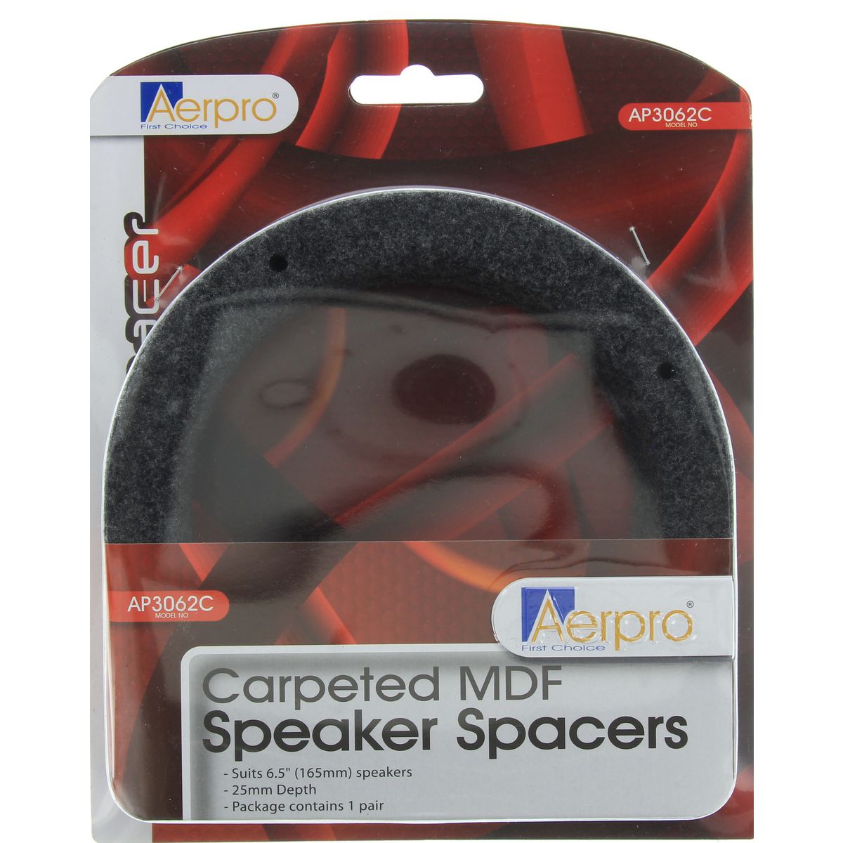 Aerpro Speaker Spacers 6.5" MDF Pair Grey - AP3062C