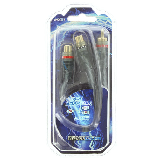 Aerpro Maxcor RCA Adaptor Cable 1M-2F 18cm - MX21