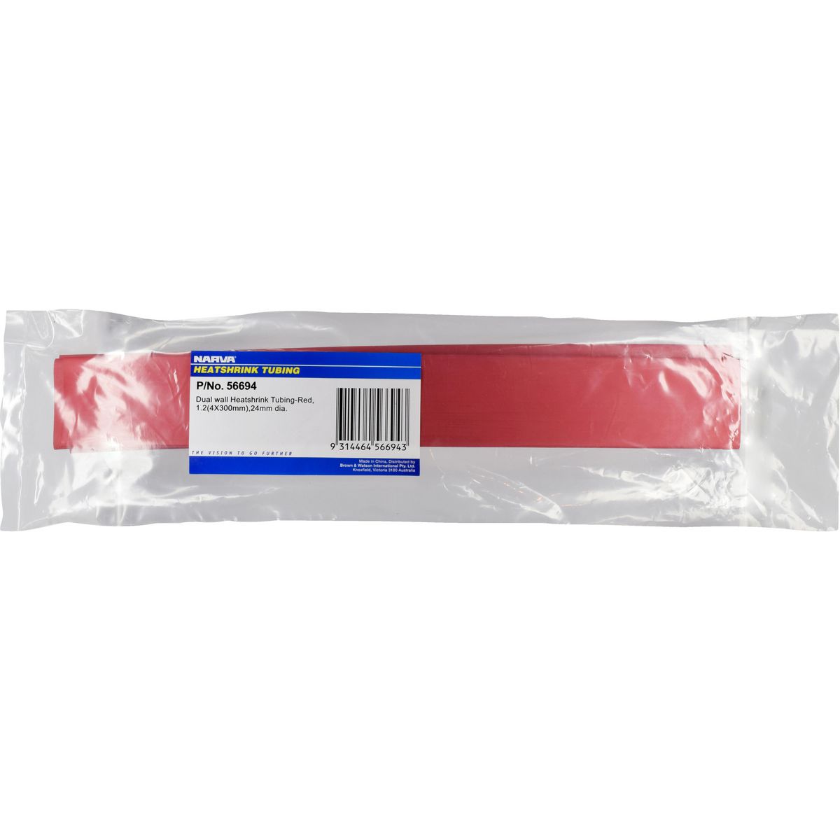Narva Dual Wall Heat Shrink Red 24mm - 56694