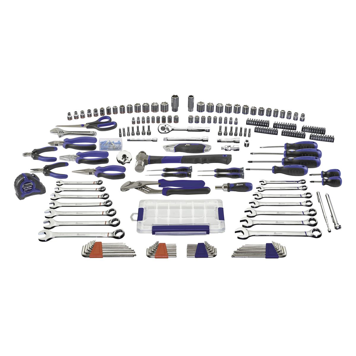 Mechpro Blue Tool Kit Metric/SAE 1/4 & 3/8In Drive 204pc - MP211KCRV