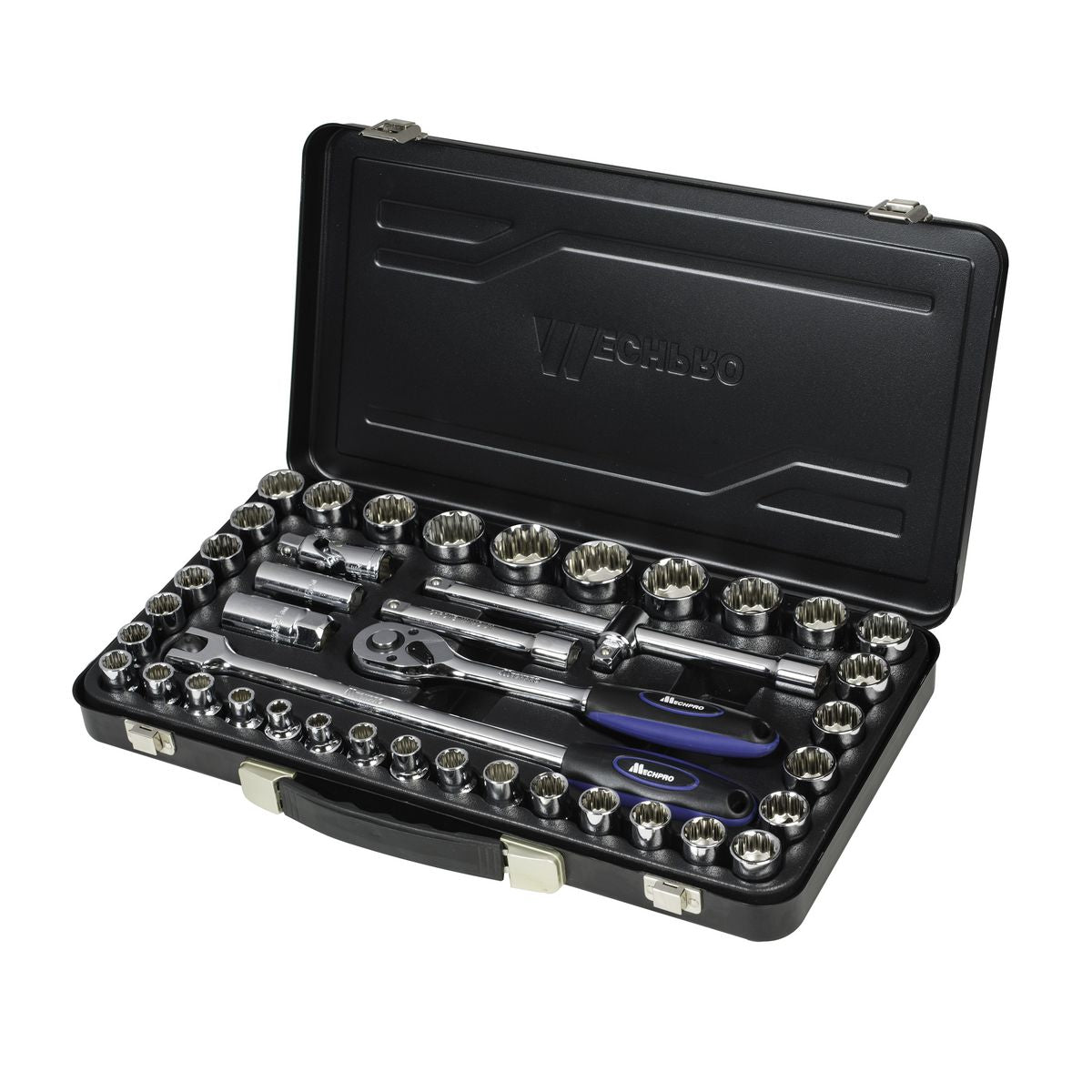 Mechpro Blue Socket Set Metric/SAE 1/2In Drive 42pc - MPSK103KCRV