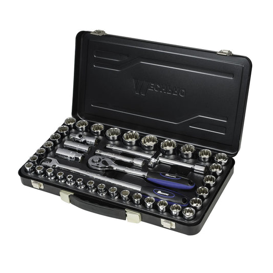 Mechpro Blue Socket Set Metric/SAE 1/2In Drive 42pc - MPSK103KCRV
