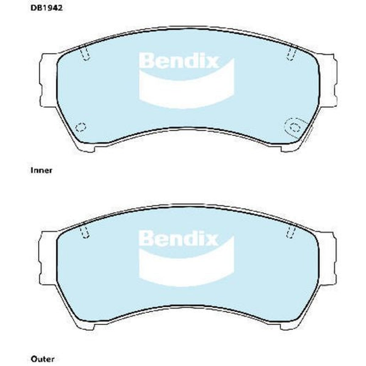 Bendix Brake Pads Set Heavy Duty - DB1942HD