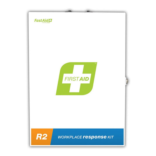 FastAid First Aid Kit Workplace Response Kit, Metal Wall Mount R2 - FAR210