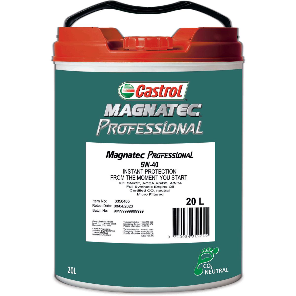 Castrol Professional Magnatec 5W-40 Engine Oil 20L - 3350465
