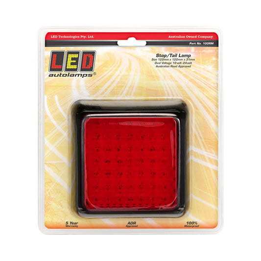 LED Autolamps 12/24V Stop/Tail Lamp 49 LEDs With Bracket And 30cm Wire - 100RM