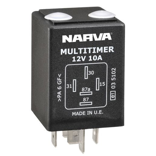 Narva Timer Relay Adjustable 12V 10A 5 Pin - 68076BL