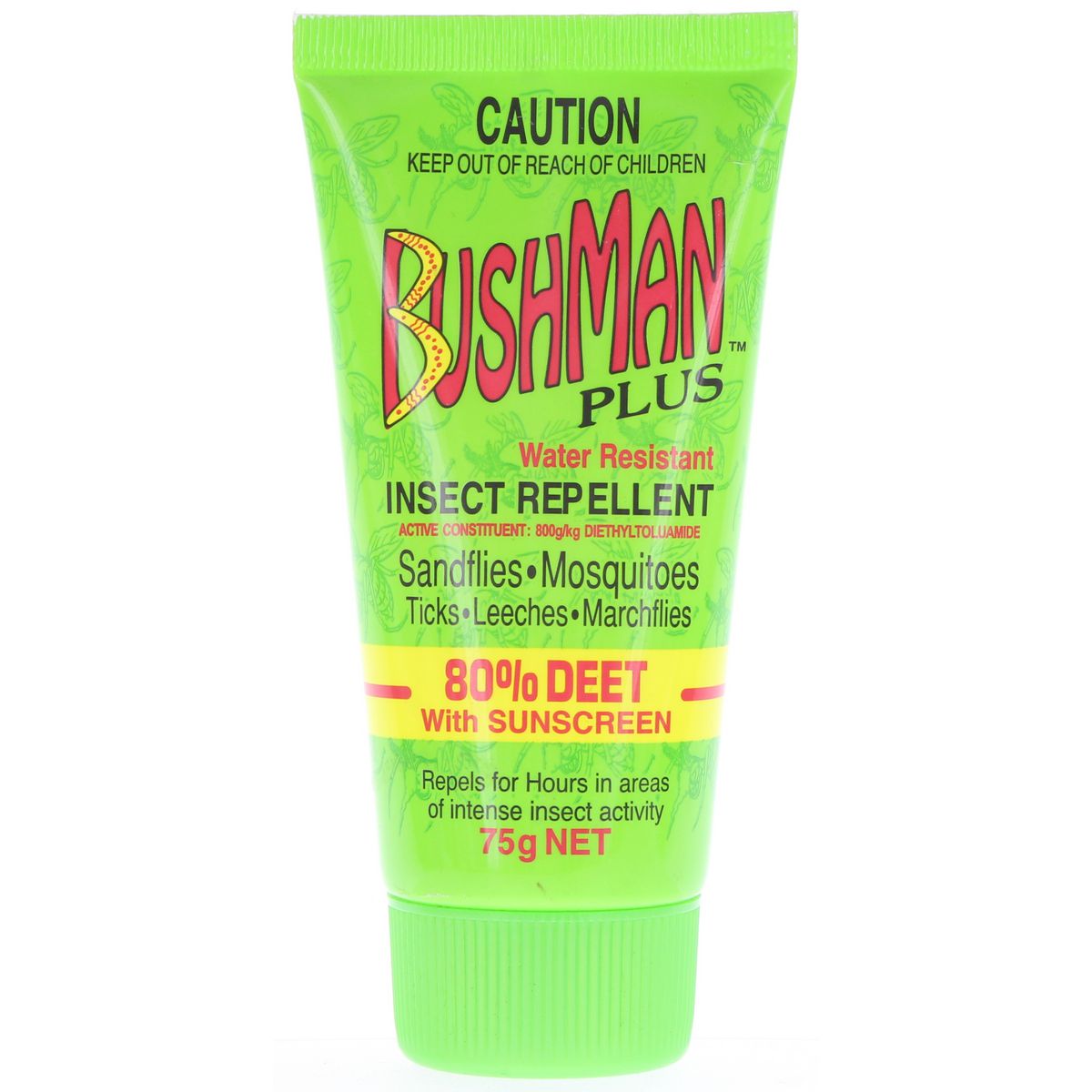 Bushman Insect Repellant 80% DEET with Sunscreen - BP75G