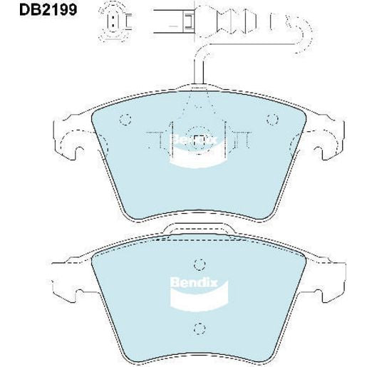 Bendix Brake Pads Set Euro+ Inc Wear Sensor - DB2199EURO