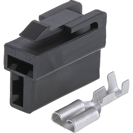 OEX QC Connector Male Black 2 Pole - 10 Pce - ACX2687BK