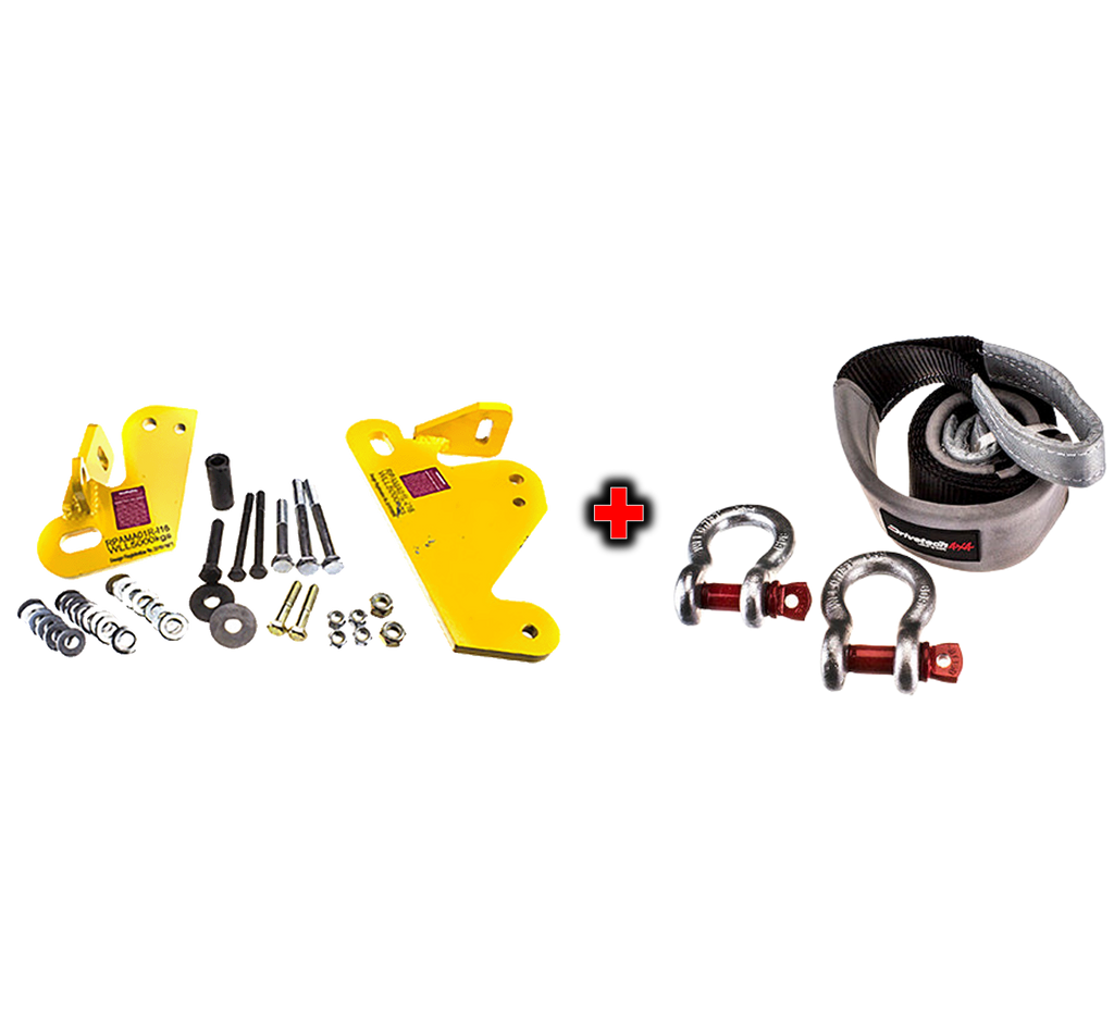 Drivetech 4x4 Recovery Point to suit Amarok and Equaliser Strap Kit Bundle