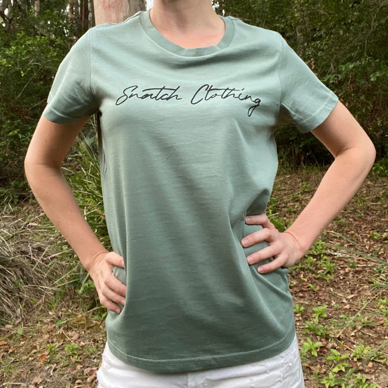 Crew Tee Graphic Print Adventure Seeker Ladies Sage - SF1416SGXS