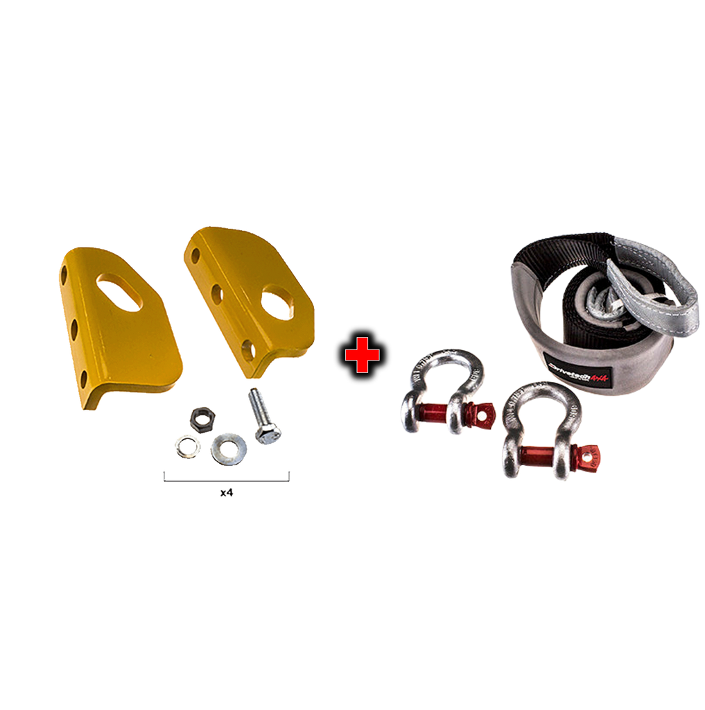 Drivetech 4x4 Recovery Point to suit LC200 and Equaliser Strap Kit Bundle