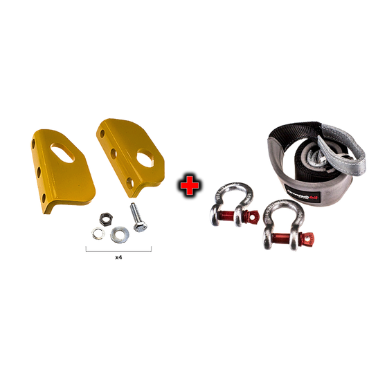 Drivetech 4x4 Recovery Point to suit LC200 and Equaliser Strap Kit Bundle