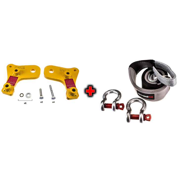 Drivetech 4x4 Recovery Point to suit LC7#(Ext) and Equaliser Strap Kit Bundle