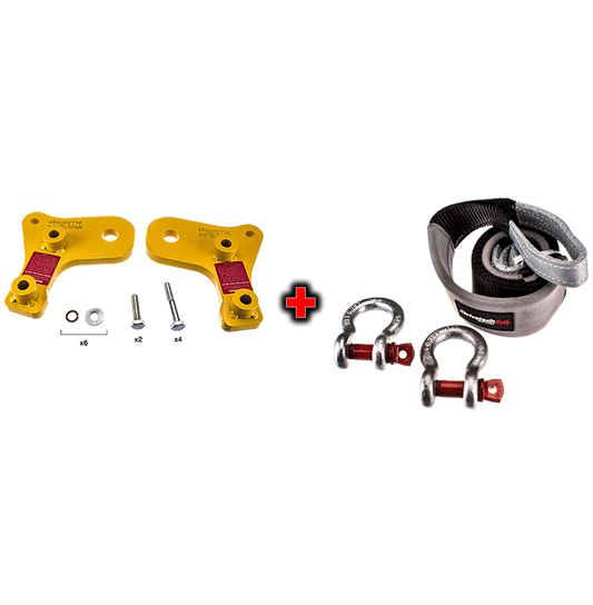 Drivetech 4x4 Recovery Point to suit LC7#(Ext) and Equaliser Strap Kit Bundle