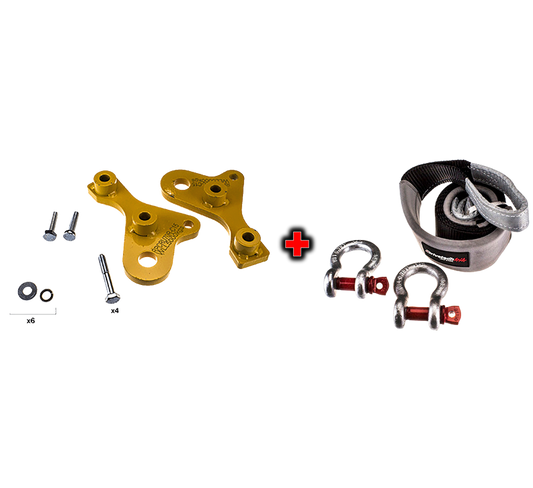 Drivetech 4x4 Recovery Point to suit LC7# and Equaliser Strap Kit Bundle