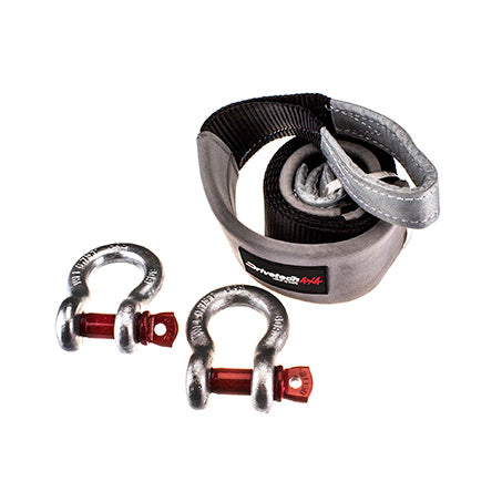 Drivetech 4x4 Recovery Point to suit Navara D22 and Equaliser Strap Kit Bundle