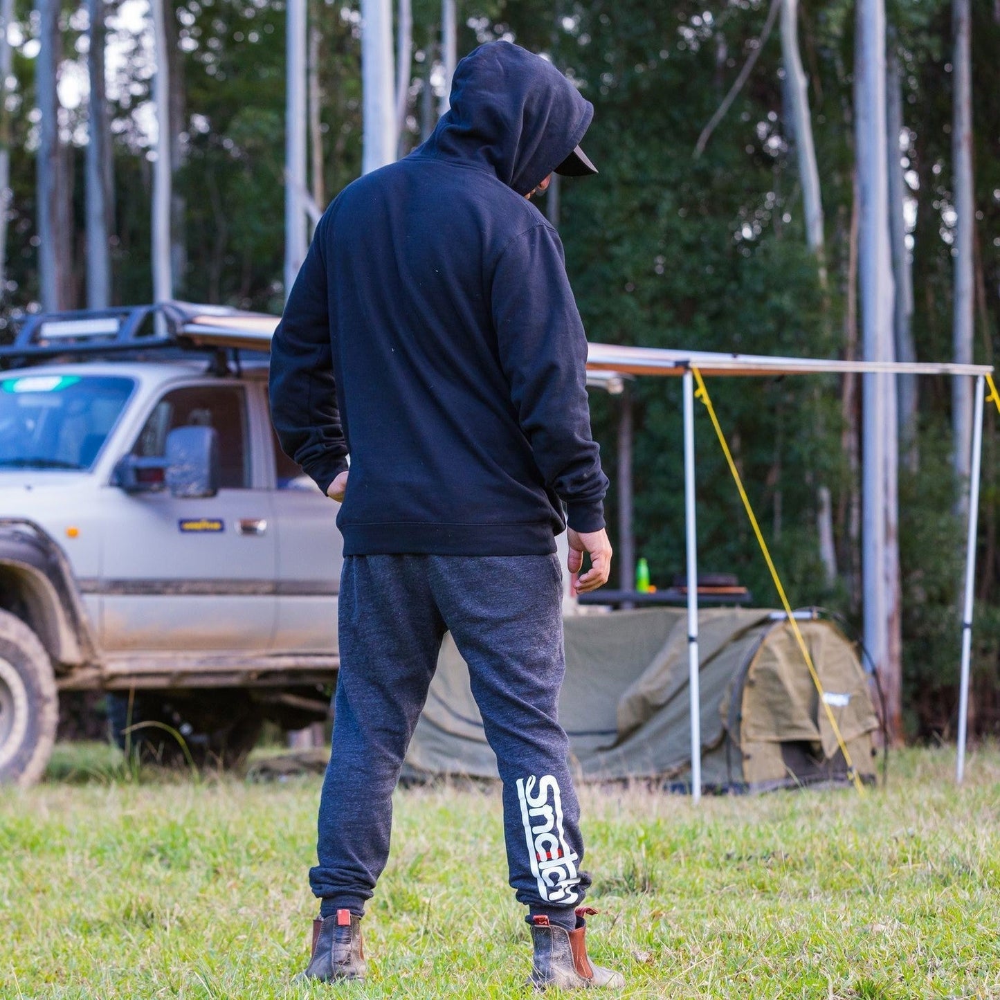 Track Pant Snatch Logo Grey Fleck