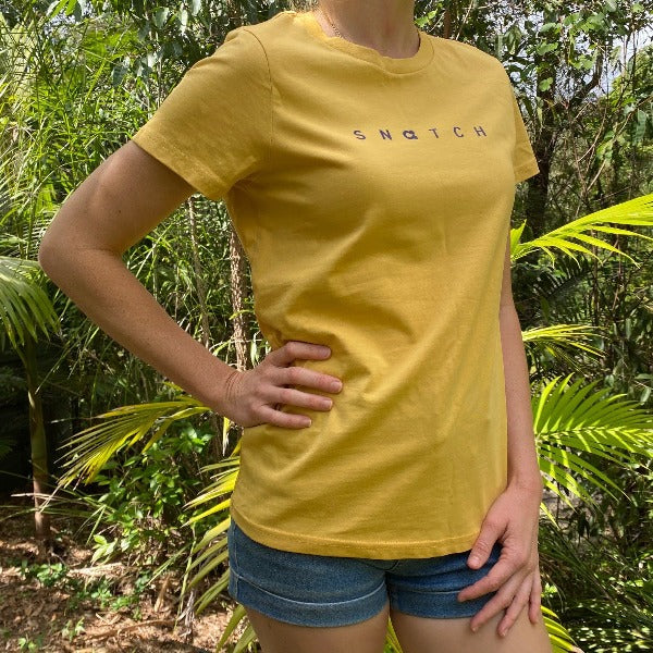 Crew Tee Graphic Million Star Hotel Ladies Mustard Yellow