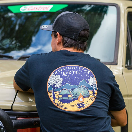 Crew Tee Graphic Print Million Star Hotel Navy - SM1459NVL