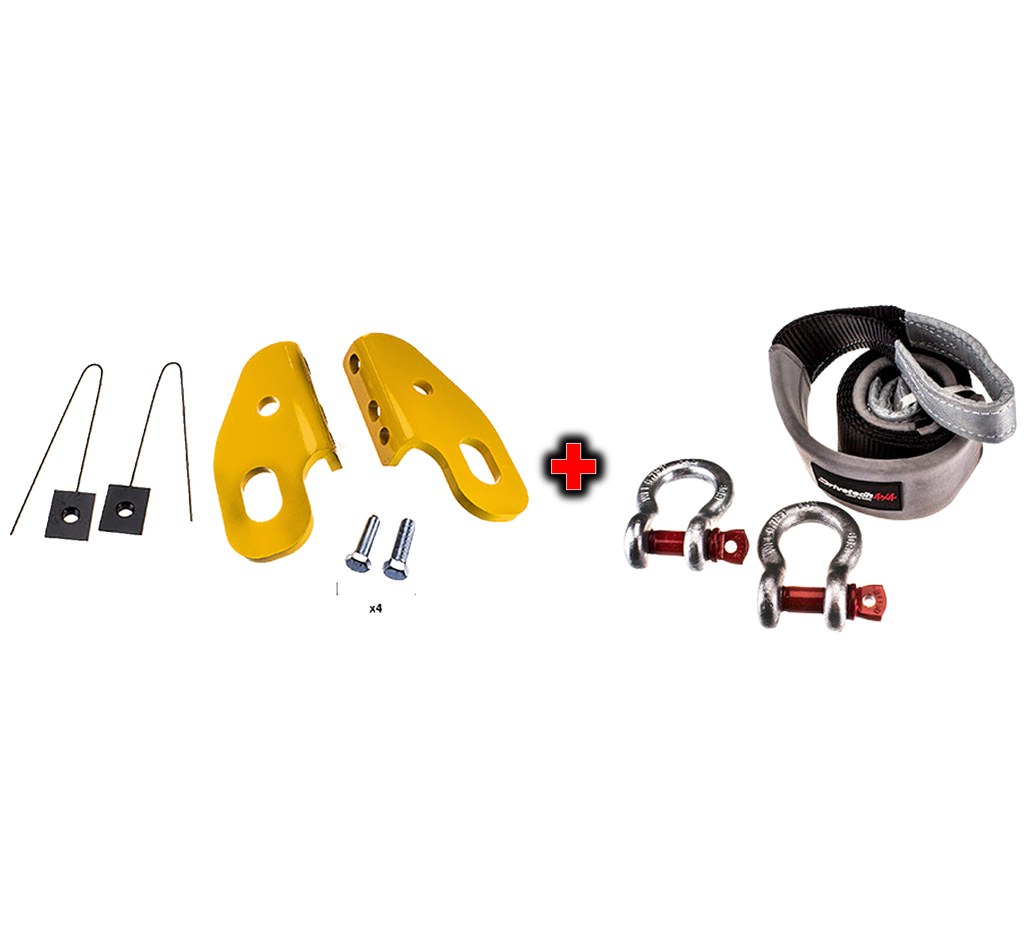 Drivetech 4x4 Recovery Point to suit Patrol GU and Equaliser Strap Kit Bundle