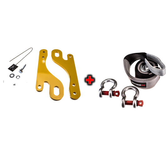 Drivetech 4x4 Recovery Point to suit Prado 150 and Equaliser Strap Kit Bundle