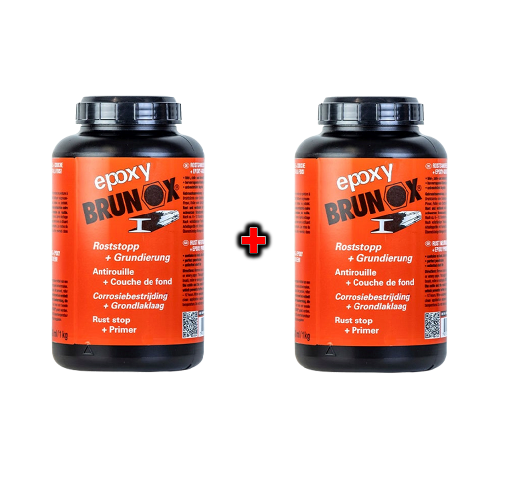 Twin Brunox Rust Converter & Epoxy 1L Bundle