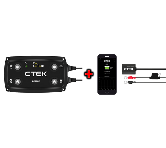 CTEK 250SE Battery Charger and Bluetooth Battery Sense Bundle