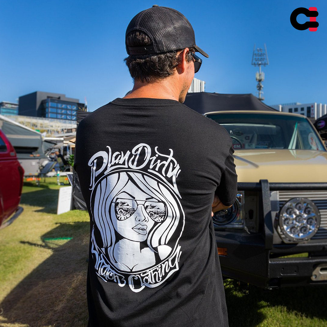 Crew Tee Graphic Print Play Dirty Black