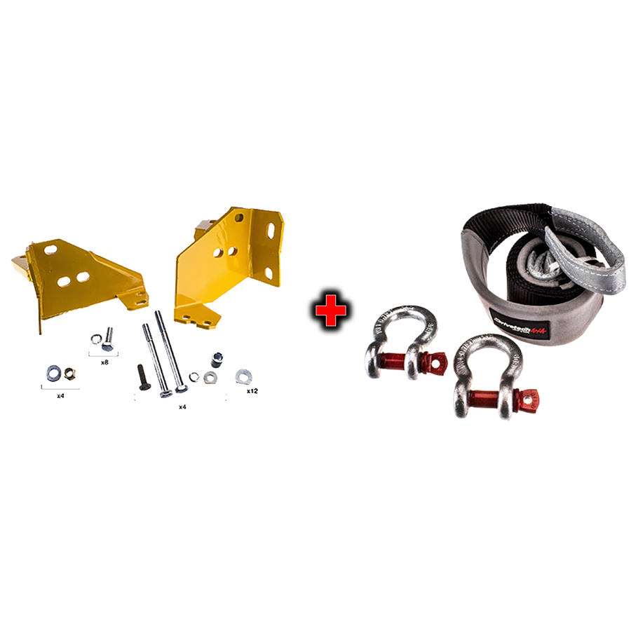 Drivetech 4x4 Recovery Point to suit PJ/PK Ranger/BT50 and Equaliser Strap Kit Bundle