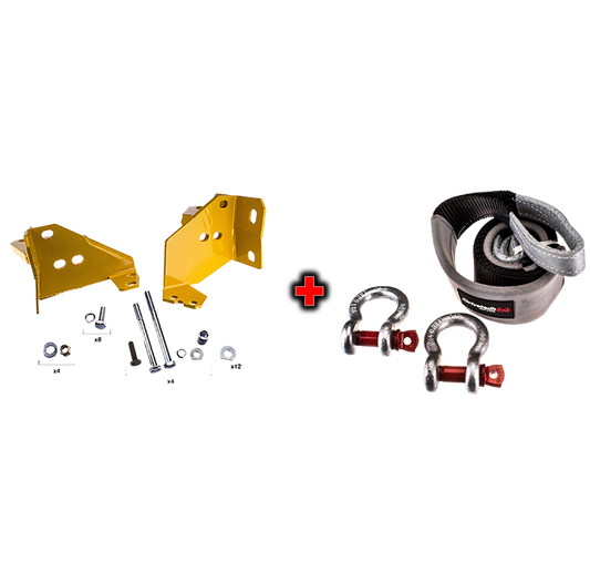 Drivetech 4x4 Recovery Point to suit PJ/PK Ranger/BT50 and Equaliser Strap Kit Bundle