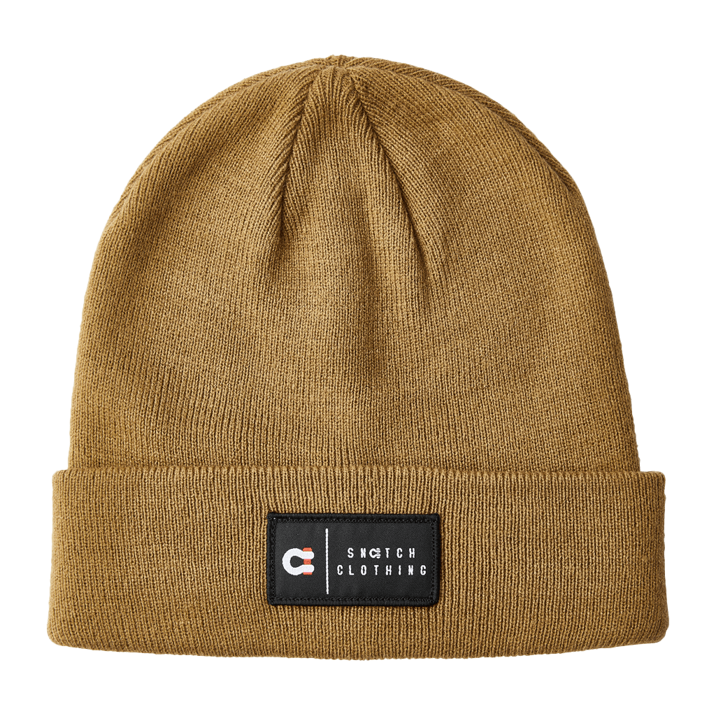 Beanie Patch Label Dark Sand - SU7401DSOSFM