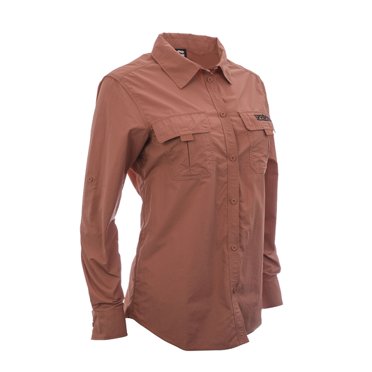 Women's Long Sleeve Action Shirt Dusty Terracotta - SF4001DT