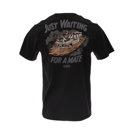 Just Waiting For A Mate Tee Black - SM1403BK