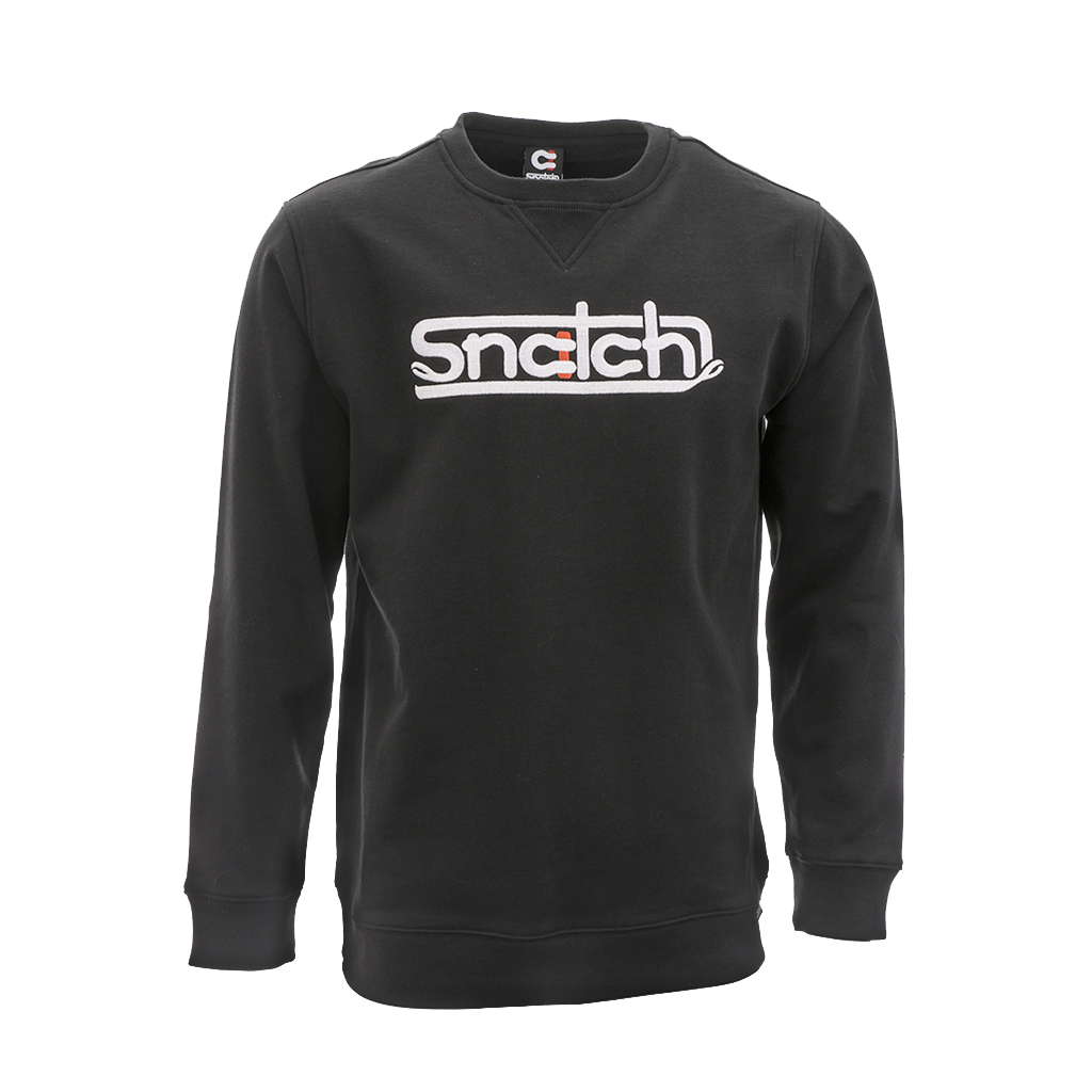 Embroidered Snatch Crew Sweater Black - SM2001BK