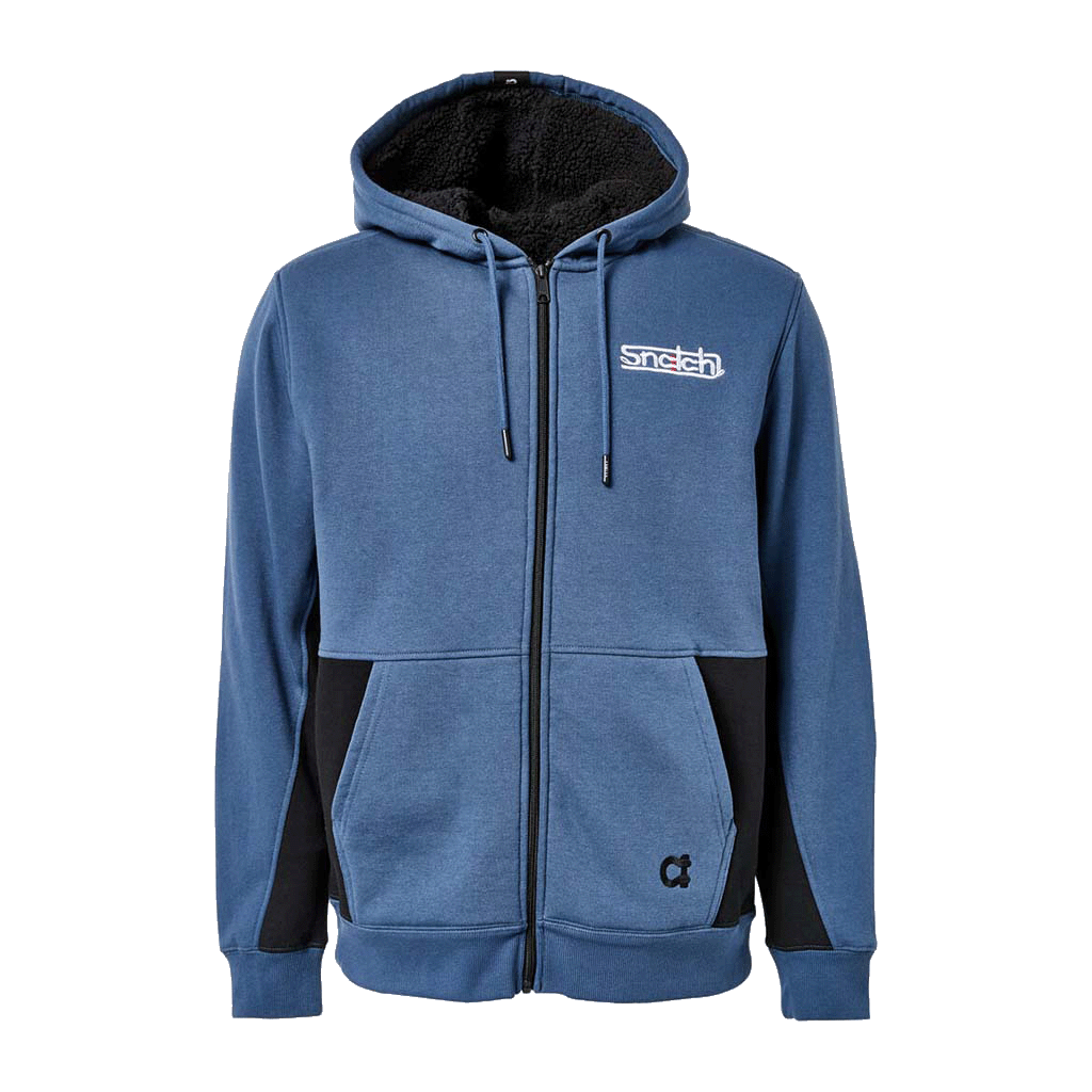 Sherpa Hoodie Lined Zip Petrol