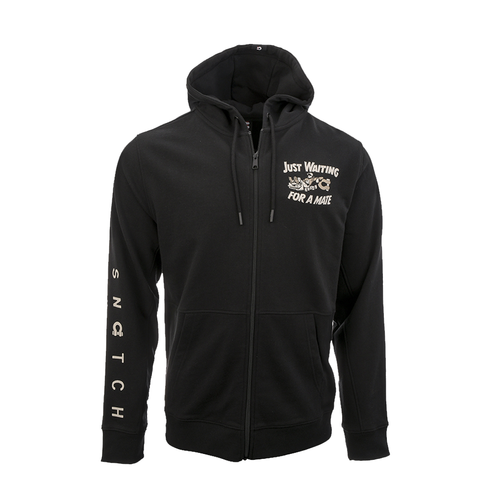 Just Waiting For A Mate Zip Hoodie Black - SM2601BK
