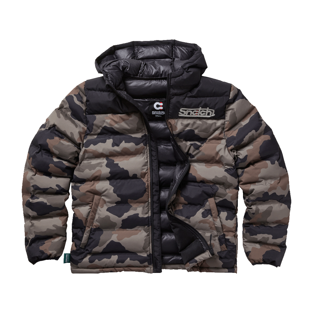 Puffer Jacket Wide Camo Army