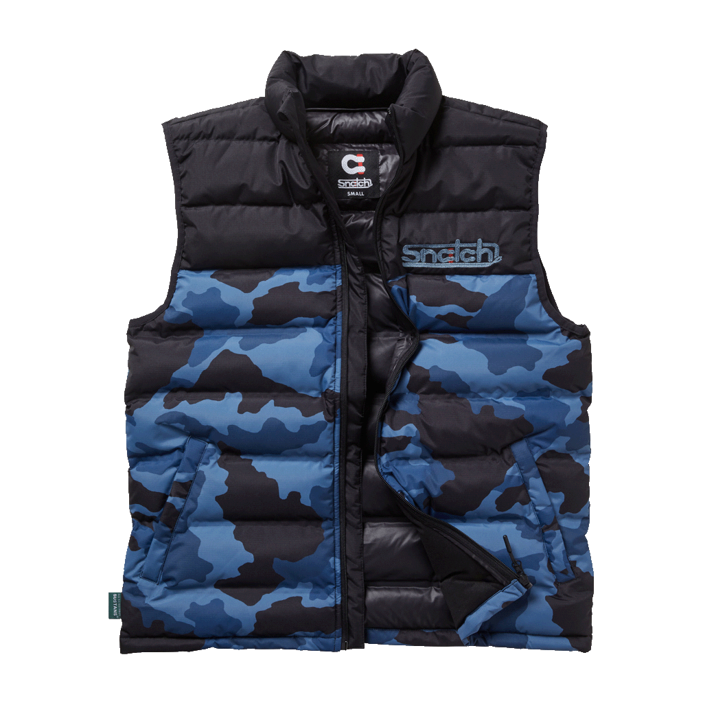 Puffer Vest Camo Petrol