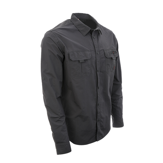 Snatch Long Sleeve Work Shirt Black - SM4101BK
