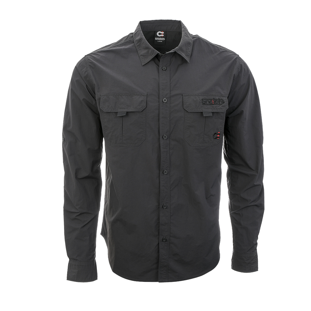 Snatch Long Sleeve Work Shirt Black - SM4101BK