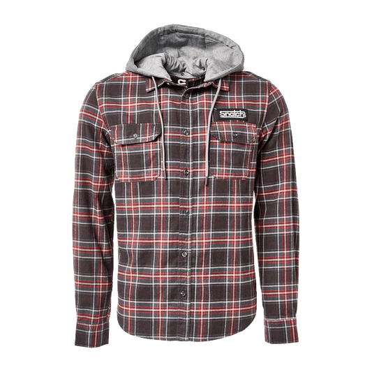 Flanno With Hood Long Sleeve Charcoal - SM4406CC3XL