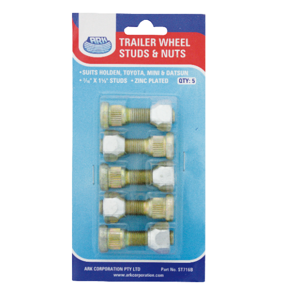 ARK 7/16 X 15/8In Hub Studs Blister Pack - ST716B